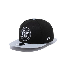 ニューエラ（NEW ERA）9FIFTY ブルックリン・ネッツ ブラック×チームカラー グレーバイザー キャップ 13562101 帽子