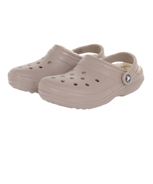 クロックス（crocs）サンダル クラシック ラインド クロッグ ベージュ 203591-2YB-2023 内側フリース 暖かい 軽い ふわふわ