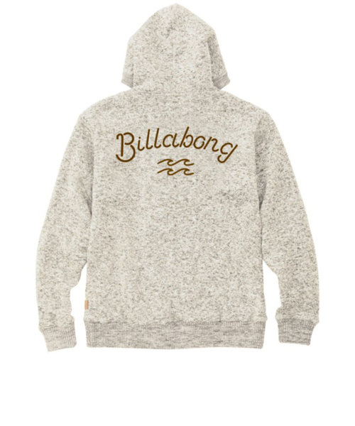 【BILLABONG】フーディージップパーカー WHITE ロゴ 白 ビラボン