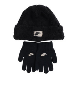 ナイキ（NIKE）ニット帽 COZY ピークビーニー&グローブ ニットビーニー手袋セット 8A3070-023 防寒