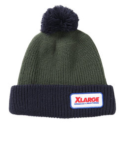 エクストララージ（XLARGE）POMPOM バイカラー ニットキャップ 101234051010-GREEN