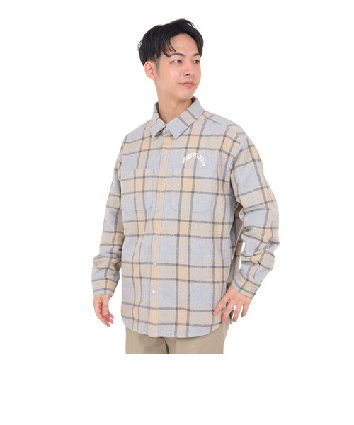 ハーレー（HURLEY）QUILTED フランネルシャツ 23MWV2200003-GRY