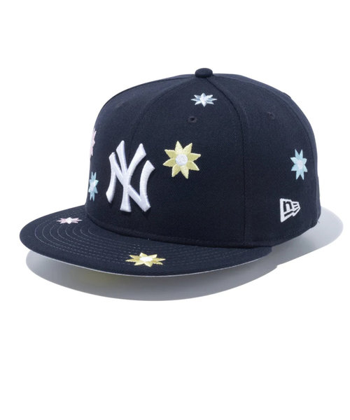 ニューエラ（NEW ERA）キャップ 59FIFTY MLB Flower Embroidery ニューヨーク・ヤンキース ネイビー 13751140 帽子 …