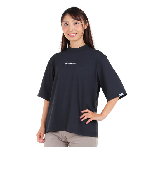 スイスブランド 吸水速乾 ストレッチ 半袖Tシャツ ミリオンドライネック RE23SUK5620017BLK ブラック