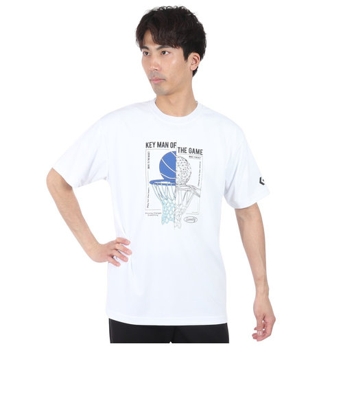 コンバース（CONVERSE）バスケットボールウェア プリントTシャツ CB241365-1100