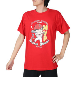 野球ウェア 大谷翔平 MVP記念 2023 イラスト Tシャツ エンゼルス ML01-23FW-0006 RED