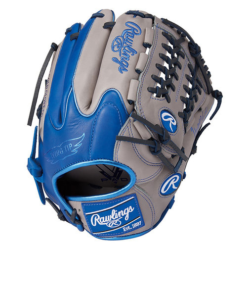 ローリングス（Rawlings）軟式用グラブ オールラウンド用 ハイパーテックカラーズ N55W-GRY/RY GR4HTCN55W-GRY/RY