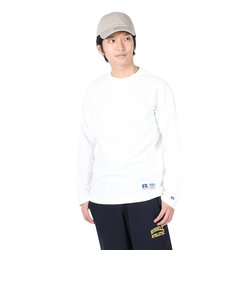 ラッセル（RUSSELL）ProCotton 長袖クルーネックTシャツ RBM24ES0004 WHT