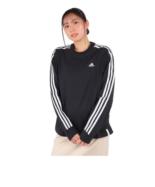 アディダス（adidas）エッセンシャルズ プラス 3ストライプ Tシャツ 長袖 KVF78-JF1388 ロンT