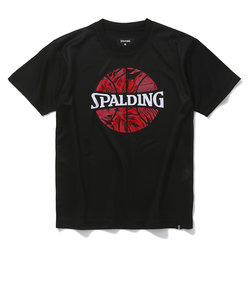 スポルディング（SPALDING）バスケットボールウェア ジュニア Tシャツ ネオン トロピカル ボール プリント SJT24052BK 速乾 UVカット