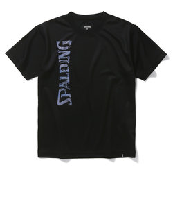 スポルディング（SPALDING）バスケットボールウェア ジュニア Tシャツ ネオン トロピカル ロゴ SJT24053BK 速乾 UVカット
