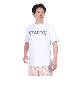 スポルディング（SPALDING）バスケットボールウェア Tシャツ オーバーラップド カモ ロゴ SMT24004 速乾 UVカット