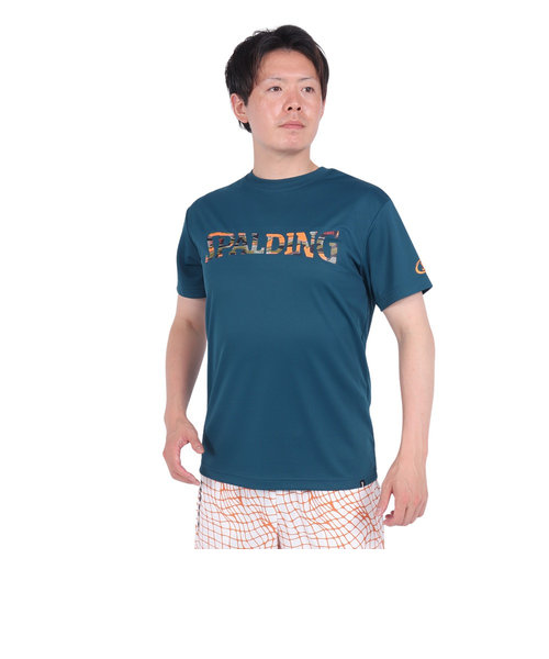スポルディング（SPALDING）バスケットボールウェア Tシャツ オーバーラップド カモ ロゴ SMT24004SP 速乾 UVカット