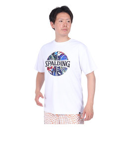 スポルディング（SPALDING）バスケットボールウェア Tシャツ ネオン トロピカル ボール プリント SMT24008 速乾 UVカット