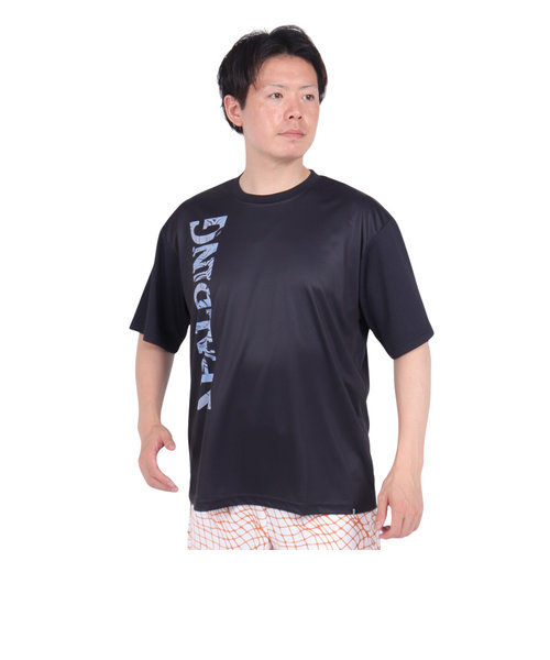 スポルディング（SPALDING）バスケットボールウェア Tシャツ ネオン トロピカル ロゴ SMT24010BK 速乾 UVカット