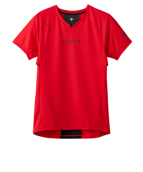 デサント（DESCENTE）バレーボールウェア 半袖バレーボールシャツ DVUXJA50 RED 速乾