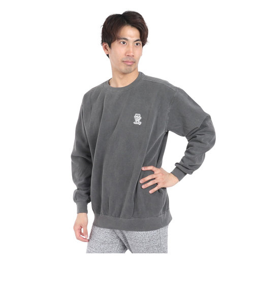 EMBROIDERED クルーネックトレーナー IPDSWSE-704-C.GRY