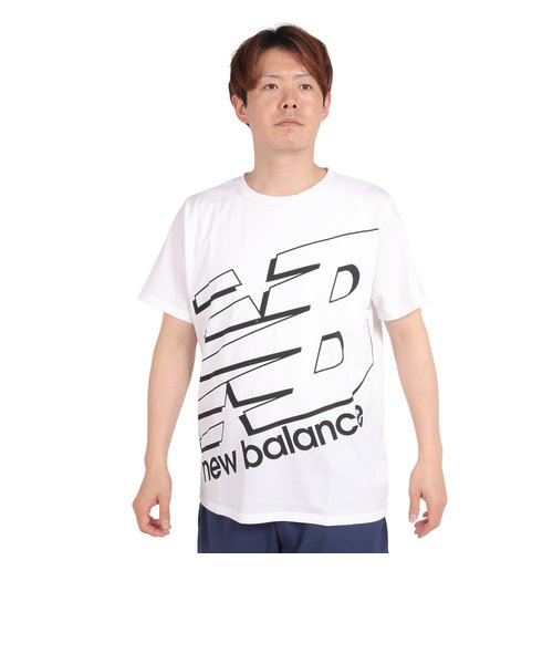 ニューバランス（new balance）ビッグロゴ半袖Tシャツ AMT31078WT