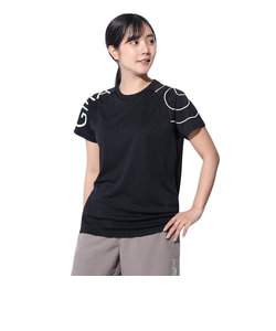 ドライプラス プリントメッシュ Tシャツ CT4S0056-TR864-GRCD BLK
