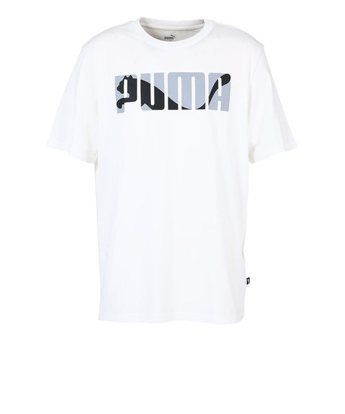 プーマ（PUMA）グラフィック コットン 半袖Tシャツ 678472 02 WHT