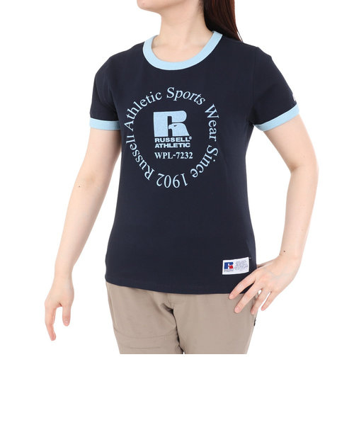 ラッセル（RUSSELL）16/-OE REGリンガー 半袖Tシャツ RBL24S1003 NVY