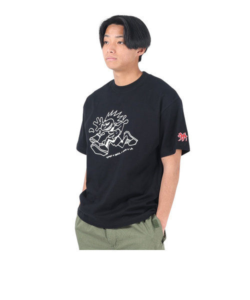 エクストララージ（XLARGE）GRAFFITI KIDS THERMAL 半袖Tシャツ 101241011008-BLACK