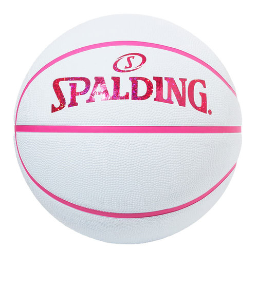 スポルディング（SPALDING）バスケットボール 5号球 ホログラム ホワイト×ピンク ラバー 84-527J