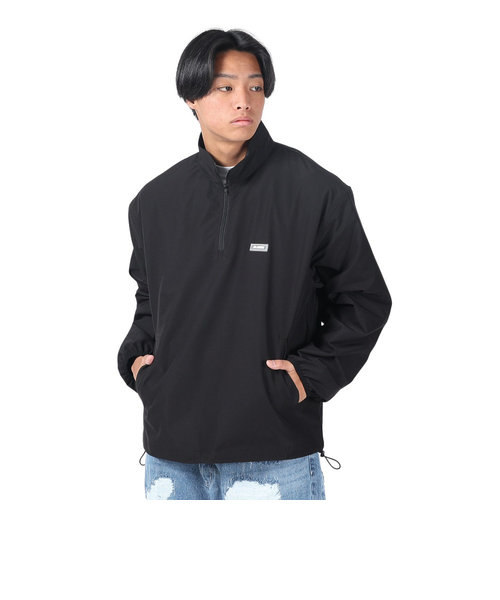 エクストララージ（XLARGE）RIPSTOP ハーフジップアップジャケット 101241021009-BLACK