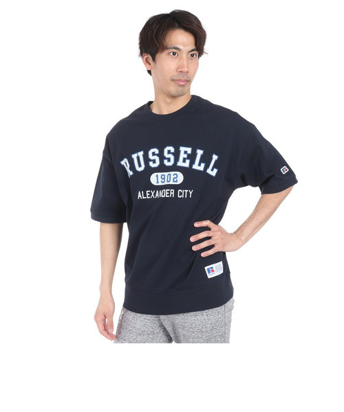 ラッセル（RUSSELL）16/- OE カレッジ スウエット 半袖Tシャツ RBM24S0012 NVY