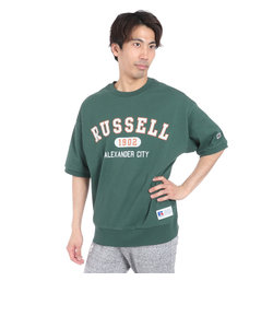 ラッセル（RUSSELL）16/-OEカレッジ スウエット 半袖Tシャツ RBM24S0012 DGRN