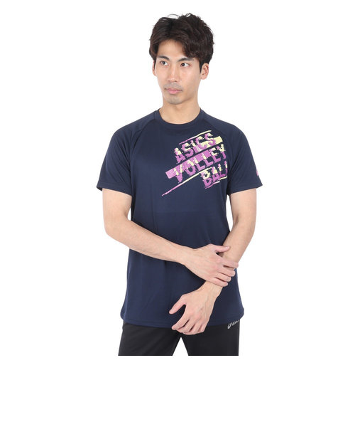 アシックス（ASICS）バレーボールウェア プリント半袖Tシャツ 2053A161 