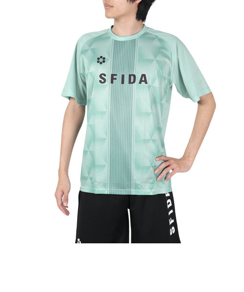 スフィーダ（SFIDA）サッカー フットサルウェア プラクティスシャツ センターストライプ SA-24X30 BLU HZ/GRY