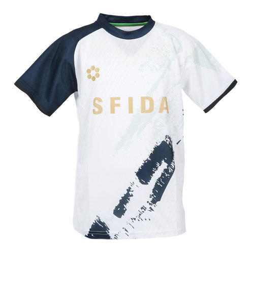 スフィーダ（SFIDA）サッカー フットサルウェア ジュニア プラクティスシャツ アシンメトリーグラフィック SA-24X31JR WHT