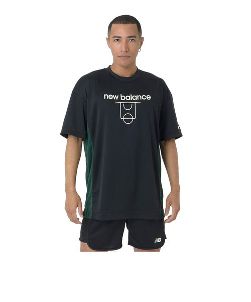 ニューバランス（new balance）バスケットボールウェア コートグラフィック ディンプルメッシュ 半袖Tシャツ AMT45070BK 速乾 |  Super Sports XEBIO u0026mall店（スーパースポーツゼビオ）の通販 - u0026mall