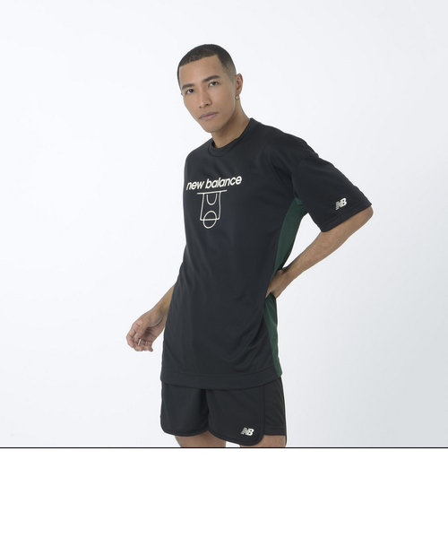 ニューバランス（new balance）バスケットボールウェア コートグラフィック ディンプルメッシュ 半袖Tシャツ AMT45070BK 速乾 |  Super Sports XEBIO u0026mall店（スーパースポーツゼビオ）の通販 - u0026mall