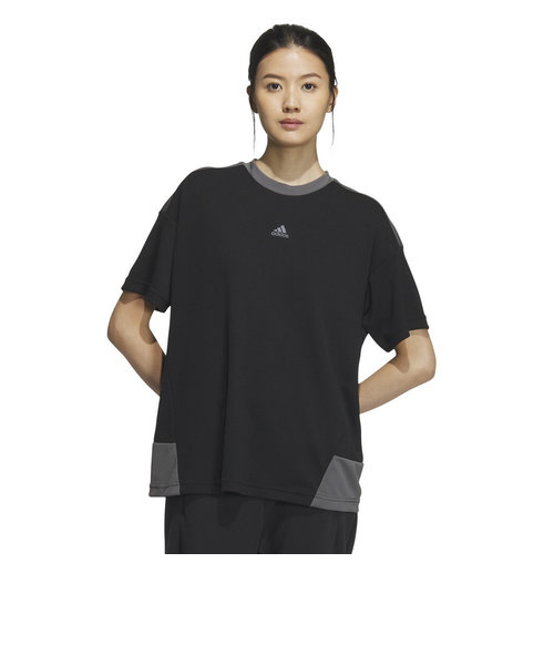 アディダス（adidas）シーズナル スポーツウェア ルーズフィット カラーブロック 半袖Tシャツ JSY14-IM8728