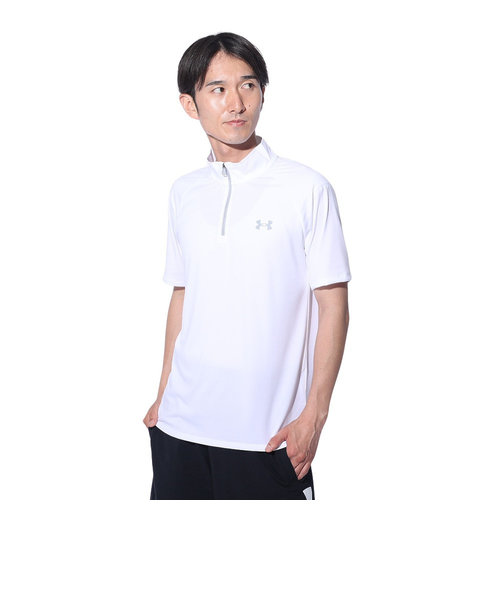 アンダーアーマー（UNDER ARMOUR）テック ショートスリーブ 1/2ジップTシャツ 1385506 100