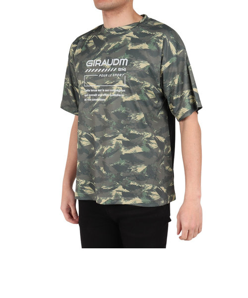 ドライプラスクール SHINE BLOCK メッシュ半袖Tシャツ CT4S0016-TR863-GRSD KHK