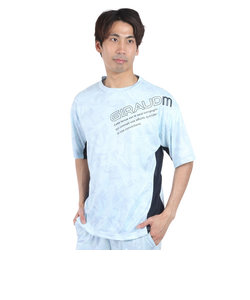 ドライプラスクール SHINE BLOCK メッシュ半袖Tシャツ CT4S0017-TR863-GRSD SAX
