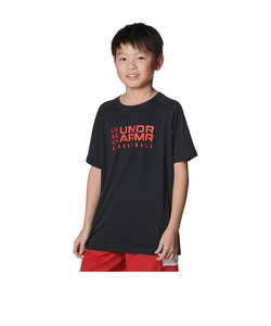 アンダーアーマー（UNDER ARMOUR）バスケットボールウェア ジュニア テック ロゴ ショートスリーブTシャツ 1384729 002 速乾