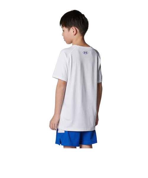 アンダーアーマー（UNDER ARMOUR）バスケットボールウェア ジュニア テック ロゴ ショートスリーブTシャツ 1384729 100 速乾  Super Sports XEBIO &mall店（スーパースポーツゼビオ）の通販 &mall