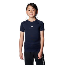 アンダーアーマー（UNDER ARMOUR）野球 ジュニア ヒートギアアーマー コンプレッション 半袖クルーネック アンダーシャツ 1384751 410 速…