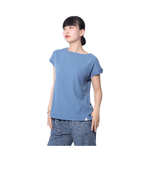 エルケクス（ELKEX）F/S WAFFLE BOAT NECK 半袖Tシャツ EKL4S10017 BLU