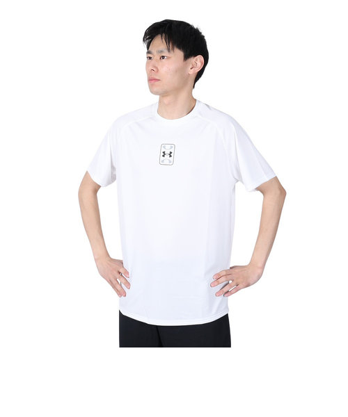 アンダーアーマー（UNDER ARMOUR）バスケットボールウェア テック ロングショット ノベルティ 半袖Tシャツ 1385490 100 速乾