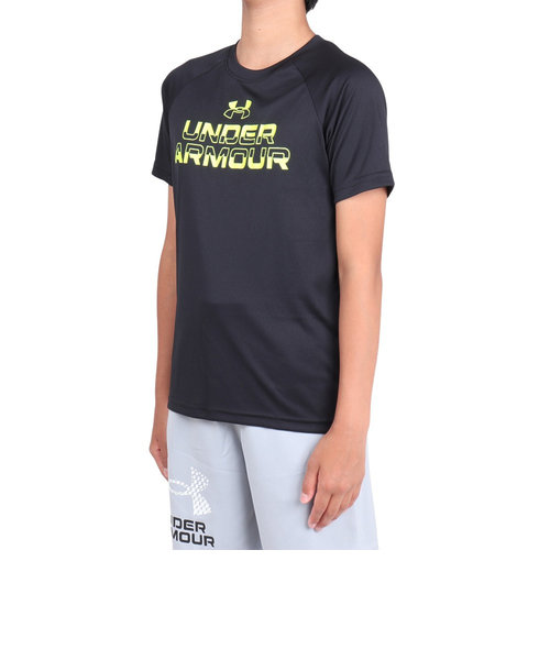 アンダーアーマー（UNDER ARMOUR）ジュニア テック スプリット ワードマーク ショートスリーブTシャツ 1383010 001