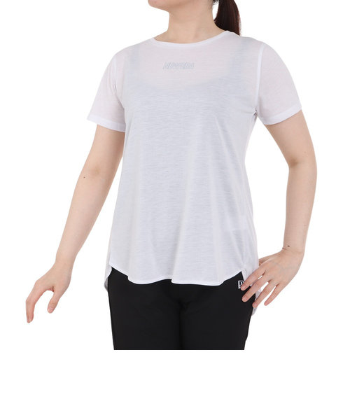 ニューエラ（NEW ERA）tシャツ 半袖 パフォーマンスアパレル バックスリット 吸汗速乾 ホワイト 白 ヨガ フィットネスウェア 14121930
