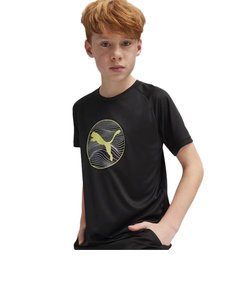 プーマ（PUMA）ボーイズ アクティブ スポーツ ポリ グラフィック 半袖Tシャツ 681361 01 BLK