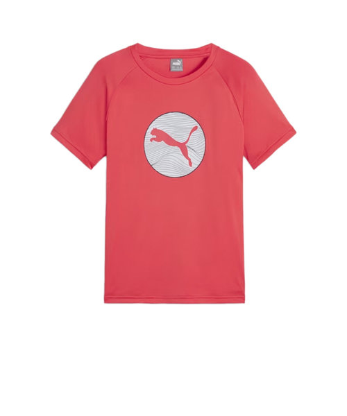 プーマ（PUMA）ボーイズ アクティブ スポーツ ポリ グラフィック 半袖Tシャツ 681361 25 RED