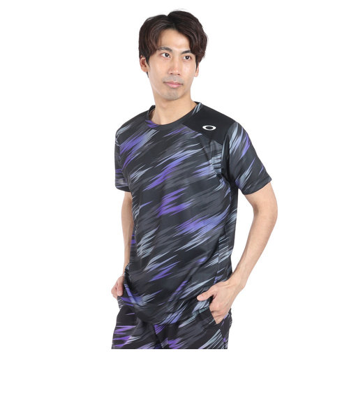 オークリー（OAKLEY）テニスウェア Slant グラフィック 半袖Tシャツ 9.0 FOA406377-00G 速乾