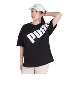 プーマ（PUMA）POWER MX ショートスリーブ オーバーサイズTシャツ 680744 01 BLK